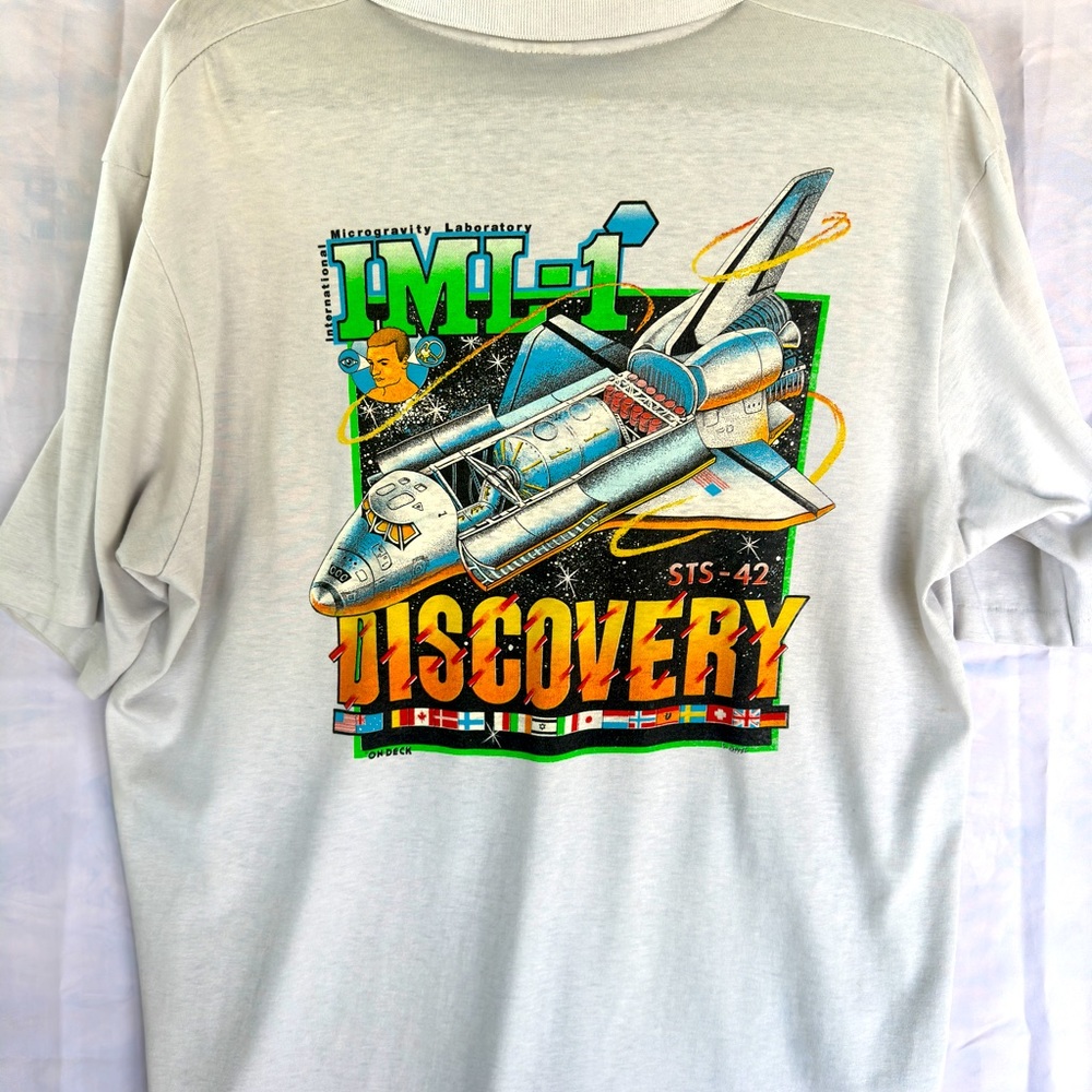Space shuttle graphic polo by Crystal Springs